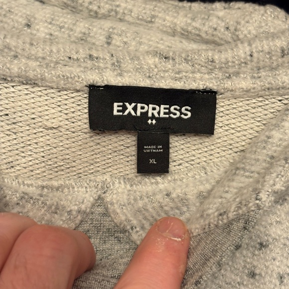 2$25 Express Heather Gray Hoodie - Picture 2 of 5